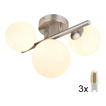 Globo - LED loftlampe 3xG9/3W/230V krom