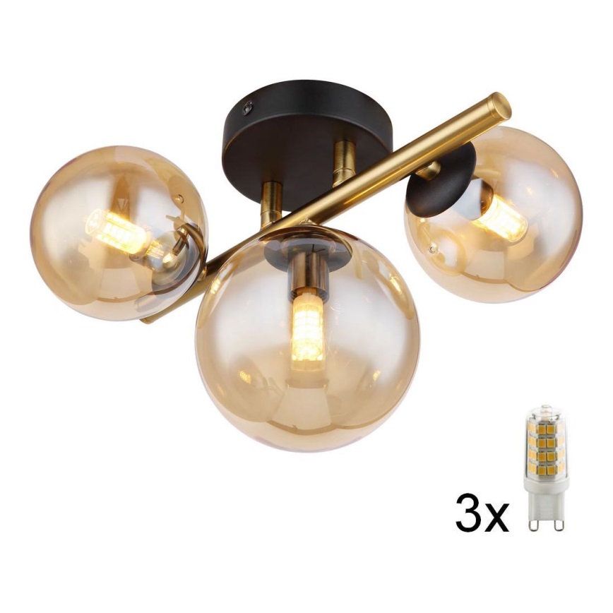 Globo - LED loftlampe 3xG9/3W/230V messing