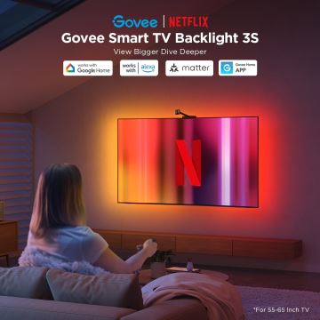 Govee - Baggrundslys 3S Netflix TV 55-65" SMART LED baggrundslys RGBICW Wi-Fi + fjernbetjening