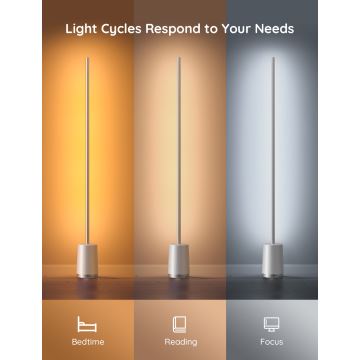 Govee - LED gulvlampe dæmpbar Lyra Smart RGBICWW 2200-6500K Wi-Fi + fjernbetjening