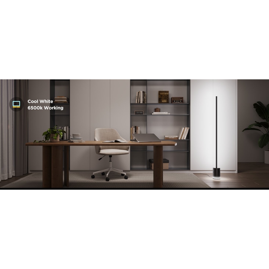 Govee - LED gulvlampe Smart MATTER LED RGBICWW 2200-6500K Wi-Fi + fjernbetjening