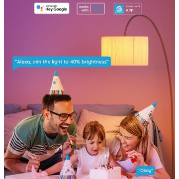 Govee - LED lyspære m. RGBWW-farver Smart E27/12W/230V 2700-6500K Wi-Fi