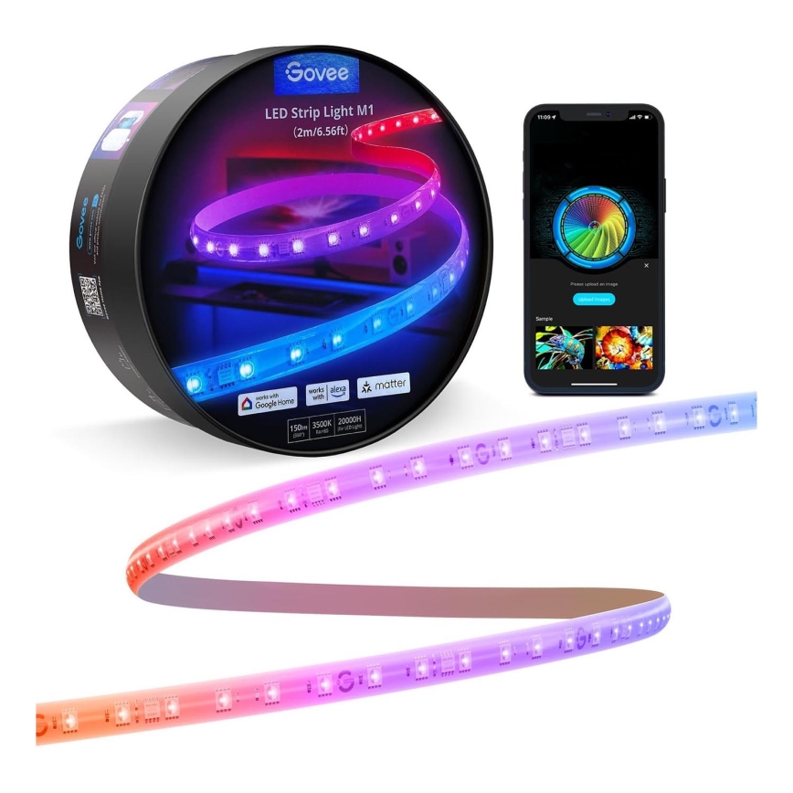 Govee - M1 PRO PREMIUM Smart RGBICW+ LED strip 2 m Wi-Fi Matter