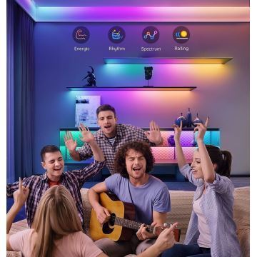 Govee - M1 PRO PREMIUM Smart RGBICW+ LED strip forlængerdel 1 m Wi-Fi Matter