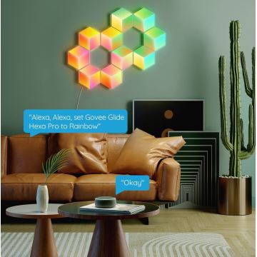 Govee - SÆT 10x LED lampe Glide Hexa Pro LED Smart RGBIC Wi-Fi