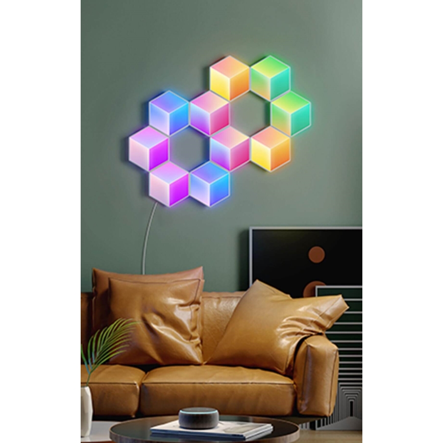 Govee - SÆT 10x LED lampe Glide Hexa Pro LED Smart RGBIC Wi-Fi