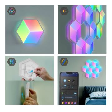 Govee - SÆT 10x LED lampe Glide Hexa Pro LED Smart RGBIC Wi-Fi