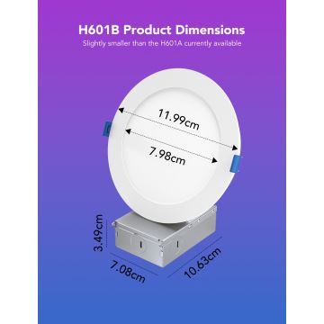 Govee - SÆT 2x LED RGBWW Indbygningslampe LED/11W/230V Smart 2700-6500K