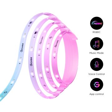 Govee - Wi-Fi RGBICW Smart PRO LED strip 10 m MATTER - ekstra slidstærk