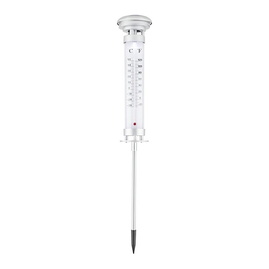 Grundig 89640 - LED solcellelampe med termometer 1xLED/1,2V IP44