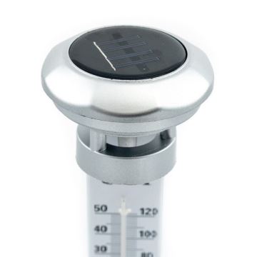 Grundig 89640 - LED solcellelampe med termometer 1xLED/1,2V IP44