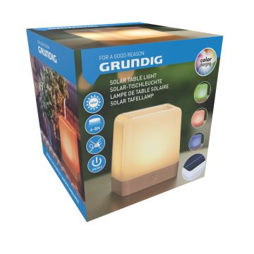 Grundig - LED solcellelampe RGB-farver LED/3,7V