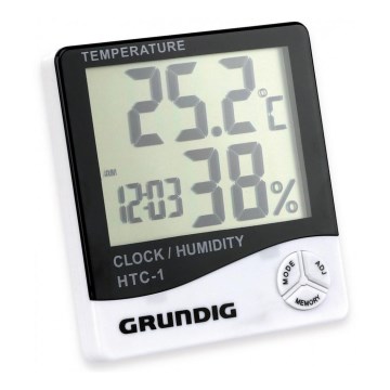 Grundig - Vejrstation med vækkeur 1xAAA