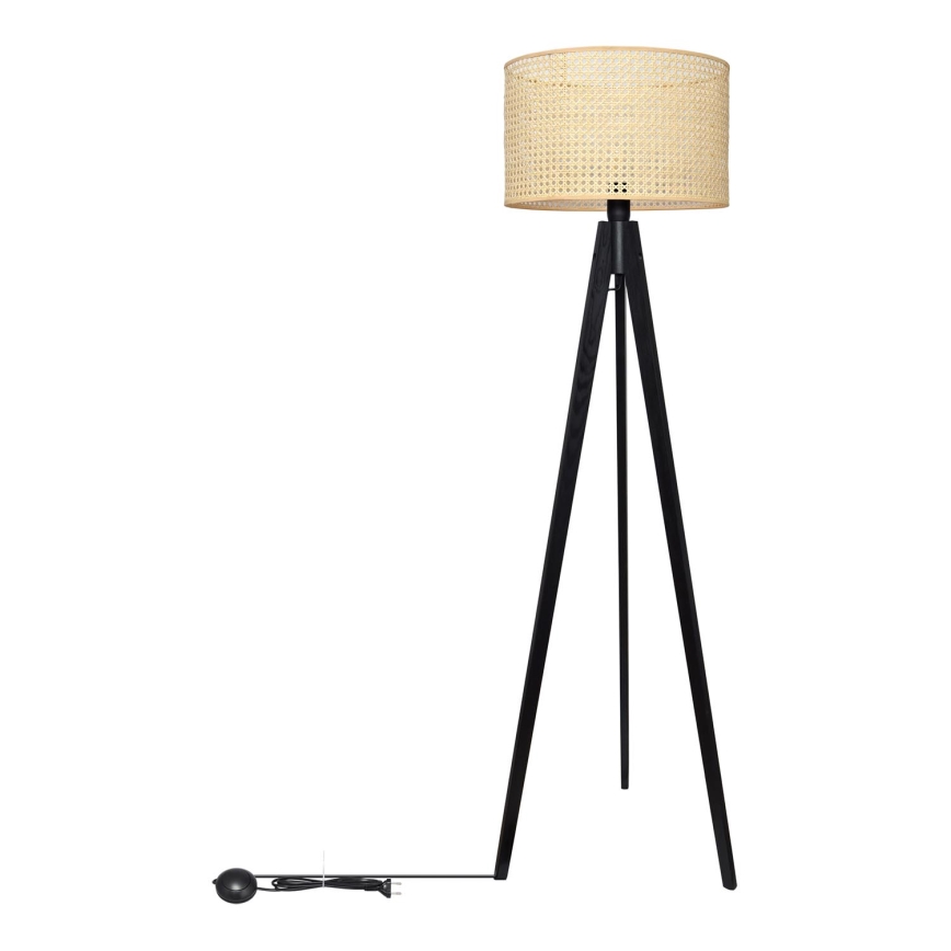 Gulvlampe ALBA 1xE27/60W/230V Rattan/fyrretræ