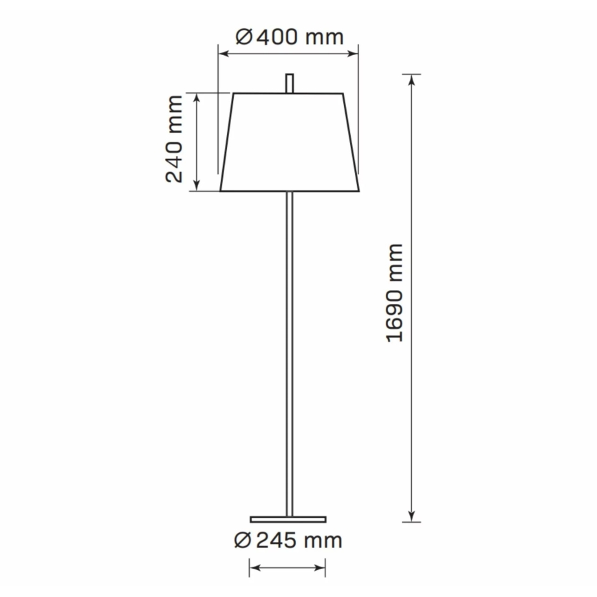 Gulvlampe ELENA 1xE27/20W/230V hvid