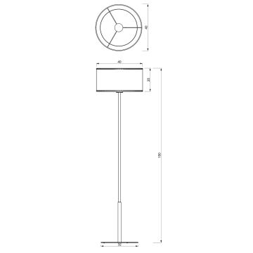 Gulvlampe RATTAN 1xE27/60W/230V Rattan