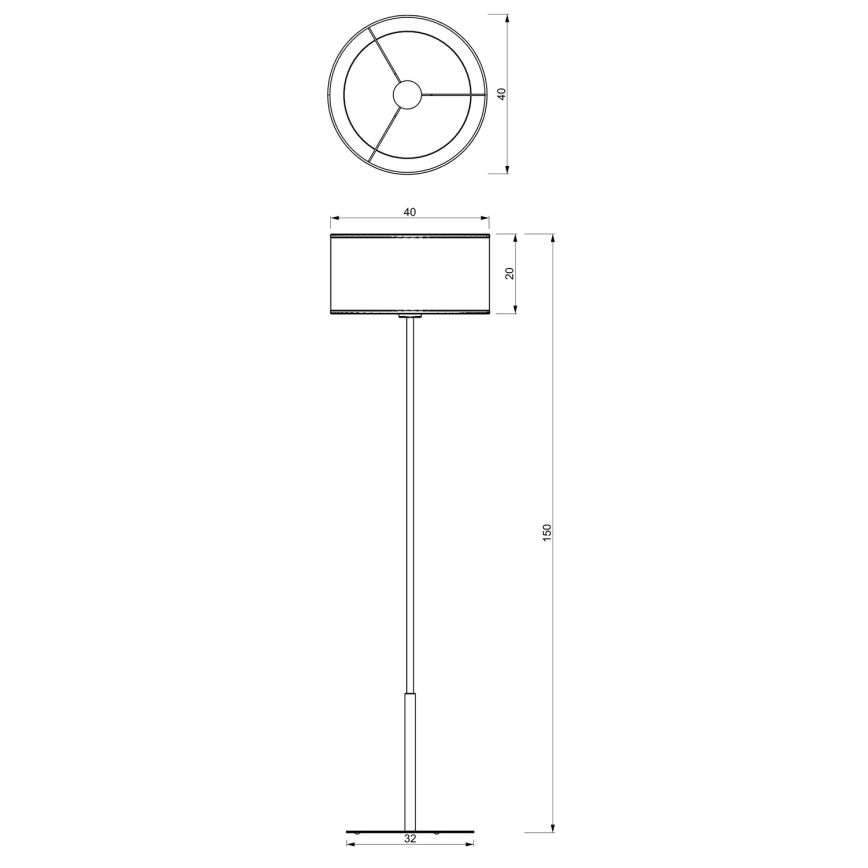 Gulvlampe RATTAN 1xE27/60W/230V Rattan