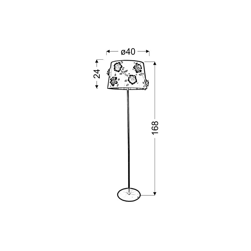 Gulvlampe ROSA 3xE14/40W/230V hvid