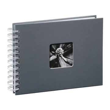 Hama - Fotoalbum med spiralryg 24x17 cm 50 sider grå
