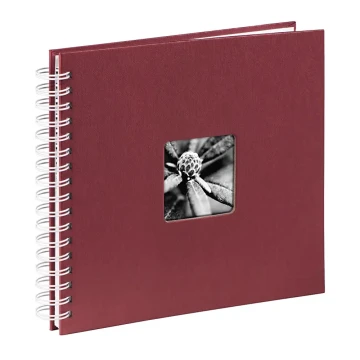 Hama - Fotoalbum med spiralryg 28x24 cm 50 sider rød