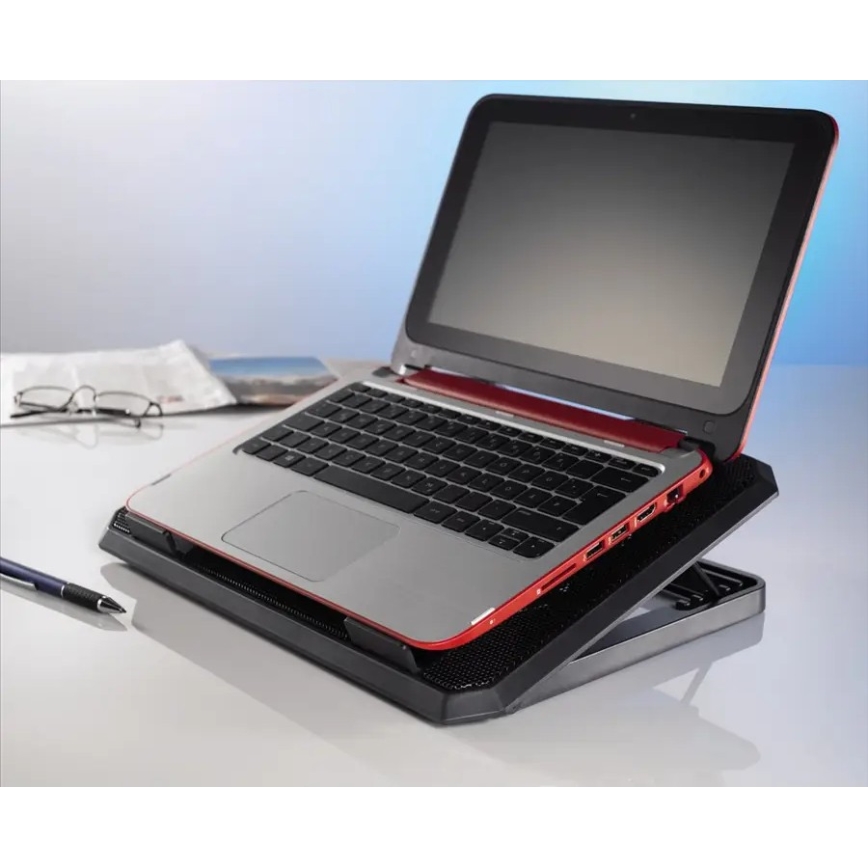 Hama - Kølemåtte til laptop 2x fan USB sort