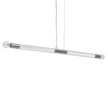 Hængelampe BASTONE WHITE 2xE14/40W/230V hvid/blank krom