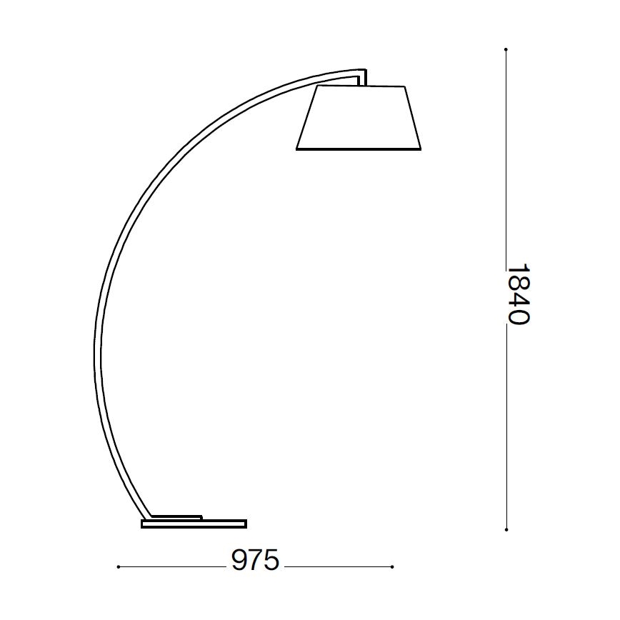 Ideal Lux - Gulvlampe 1xE27/60W/230V