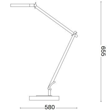 Ideal Lux - LED bordlampe m. touch-funktion dæmpbar FUTURA LED/12,5W/230V sort