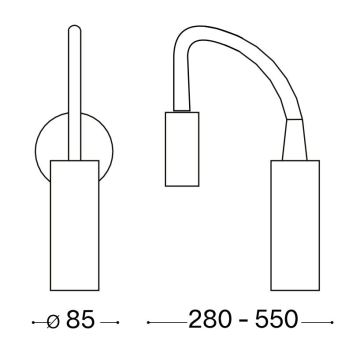 Ideal Lux - LED Fleksibel lille lampe FOCUS LED/3,5W/230V CRI 90 hvid