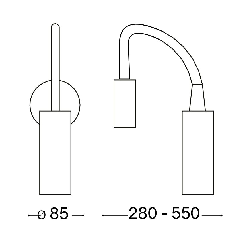 Ideal Lux - LED Fleksibel lille lampe FOCUS LED/3,5W/230V CRI 90 hvid