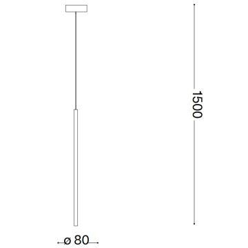 Ideal Lux - LED pendel FILO LED/3,5W/230V sort