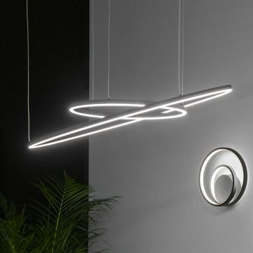 Ideal Lux - LED pendel ORACLE SLIM LED/32W/230V diameter 50 cm sort