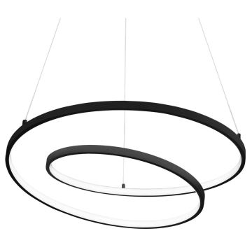 Ideal Lux - LED pendel OZ LED/55W/230V diameter 80 cm sort