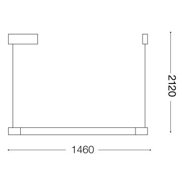 Ideal Lux - LED pendel YOKO LED/16W/230V sort