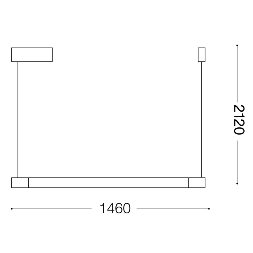 Ideal Lux - LED pendel YOKO LED/16W/230V sort