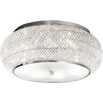 Ideal Lux - Loftlampe i krystal PASHA 10xE14/40W/230V diameter 55 krom