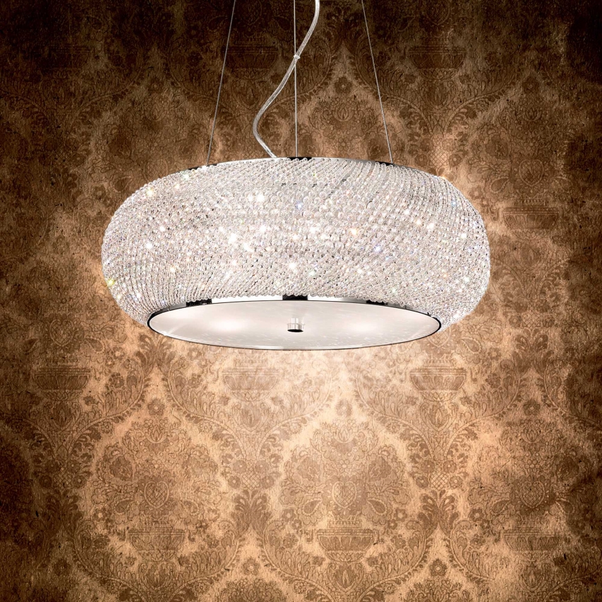 Ideal Lux - Lysekrone i krystal PASHA 14xE14/40W/230V diameter 65 krom