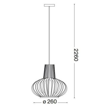 Ideal Lux - Pendel CITRUS 1xE27/60W/230V krydsfiner