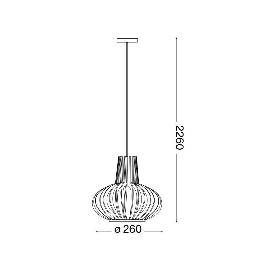 Ideal Lux - Pendel CITRUS 1xE27/60W/230V krydsfiner