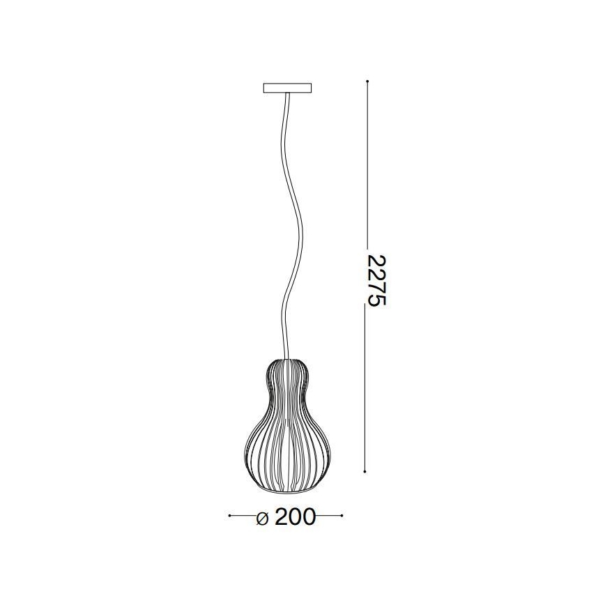 Ideal Lux - Pendel CITRUS 1xE27/60W/230V krydsfiner