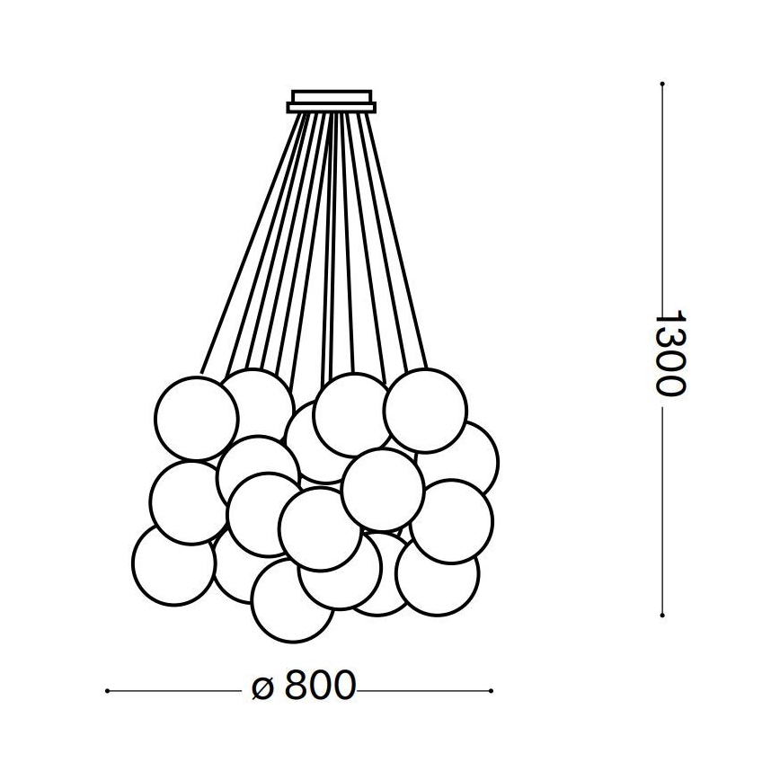 Ideal Lux - Pendel MAPA PLUS 22xE14/40W/230V