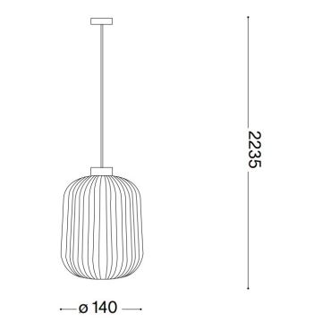 Ideal Lux - Pendel MINT 1xE27/60W/230V diameter 14 cm grøn