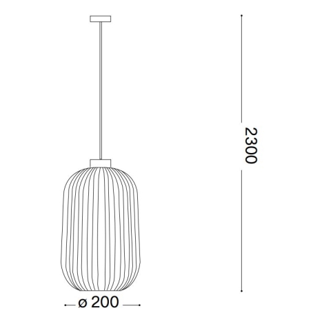Ideal Lux - Pendel MINT 1xE27/60W/230V diameter 20 cm transparent