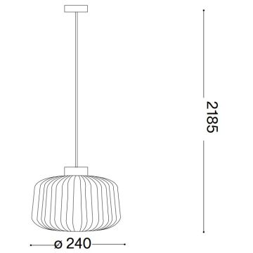 Ideal Lux - Pendel MINT 1xE27/60W/230V diameter 24 cm grøn