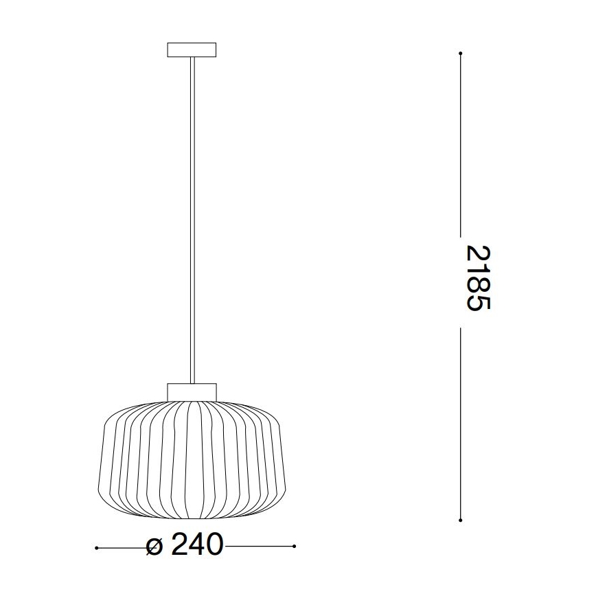 Ideal Lux - Pendel MINT 1xE27/60W/230V diameter 24 cm transparent