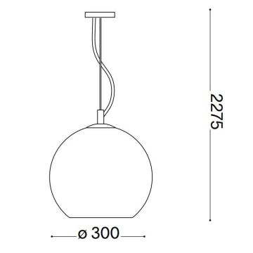 Ideal Lux - Pendel NEMO 1xE27/42W/230V kobber