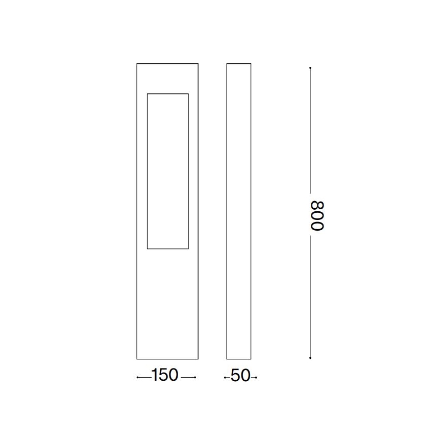 Ideal Lux - Udendørslampe VEGA 1xG9/15W/230V 80 cm IP44 brun