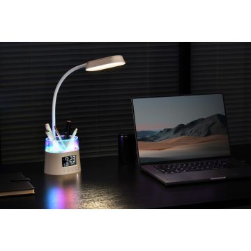 LED bordlampe med RGBW-farver og blyantsholder dæmpbar FALCON LED/10W/5V