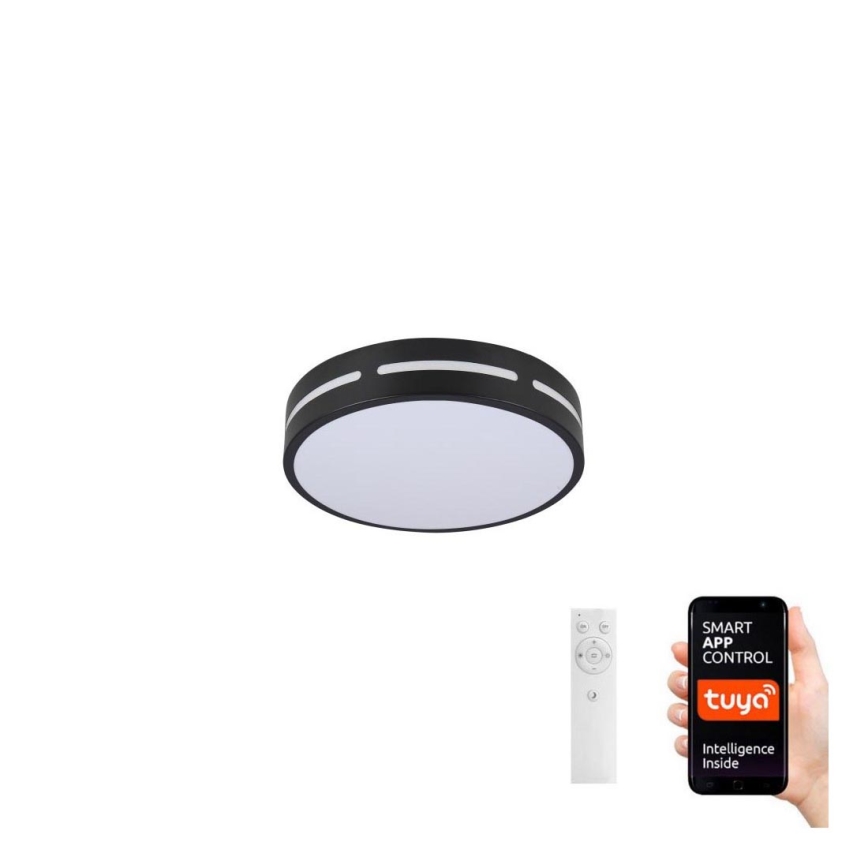 Immax NEO 07152-B30 - LED loftlampe dæmpbar NEO LITE PERFECTO LED/24W/230V Wi-Fi Tuya sort + fjernbetjening