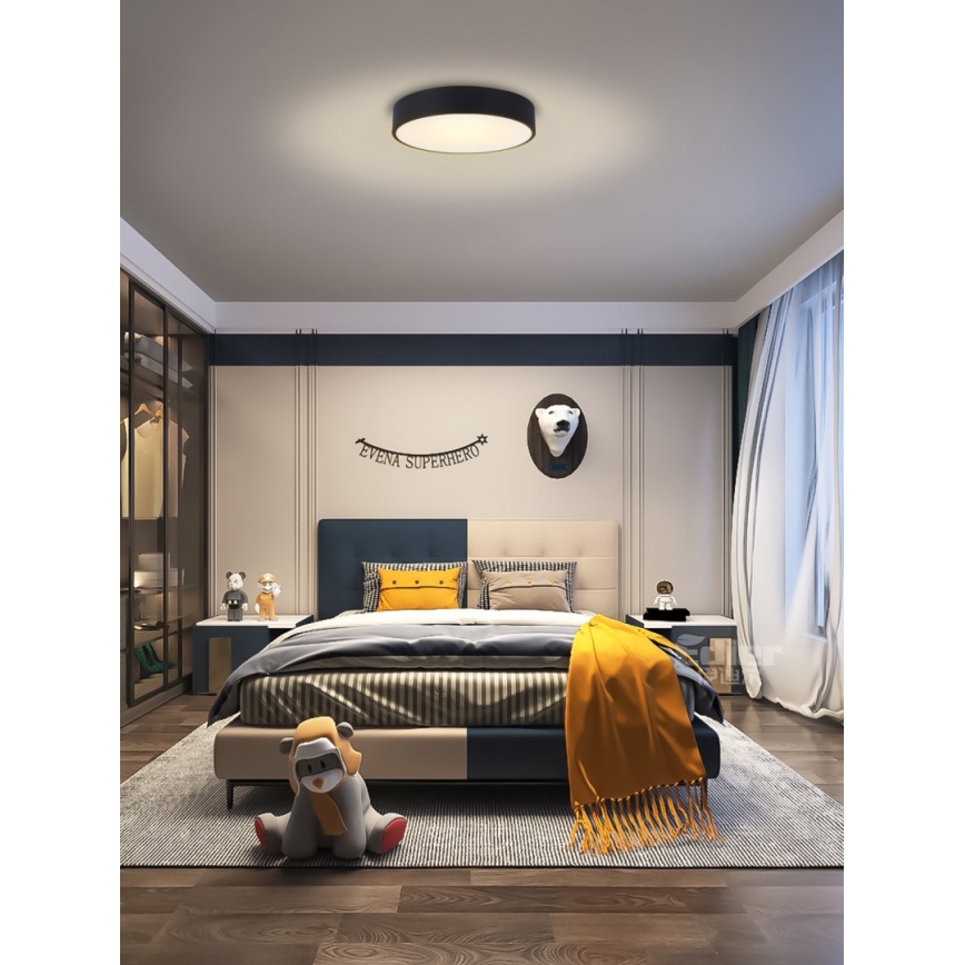 Immax NEO 07201L - LED loftlampe dæmpbar RONDATE LED/28W/230V sort Tuya + fjernbetjening